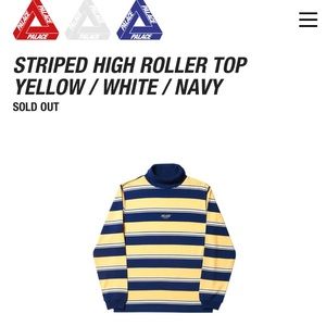 Palace high roller top yellow/white/navy
